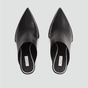 rag & bone Classic Black Pointed Mules